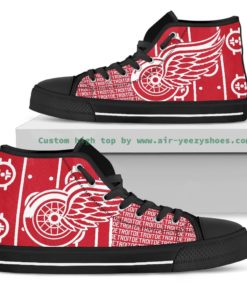 NHL Detroit Red Wings High Top Shoes