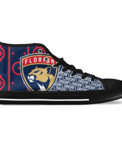 NHL Florida Panthers Canvas High Top Shoes