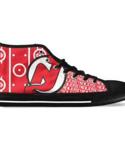 NHL New Jersey Devils Canvas High Top Shoes