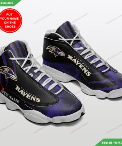 Personalized Baltimore Ravens Football Air JD13 Sneakers