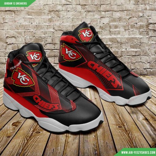 Personalized Kansas City Chiefs Football Air Jordan 13 Custom Shoes