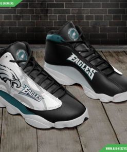 Philadelphia Eagles Air JD13 Sneakers 8, NFL Gift for Fans