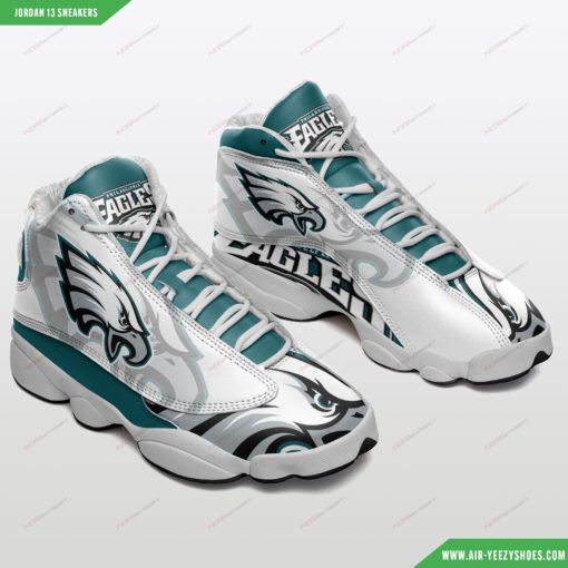 Philadelphia Eagles Football Air Jordan 13 Custom Shoes 6