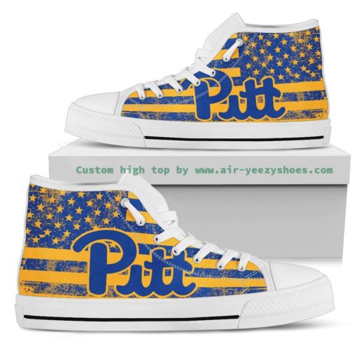 Pittsburgh Panthers Canvas High Top Shoes