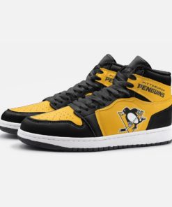 Pittsburgh Penguins Ice Hockey Team Jordan 1 High – Pittsburgh Penguins Custom Shoes