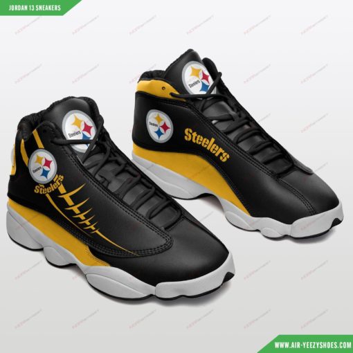 Pittsburgh Steelers Air Jordan 13 Custom Sneakers 4