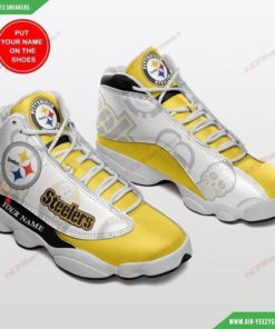 Pittsburgh Steelers Personalized Football Air JD13 Sneakers