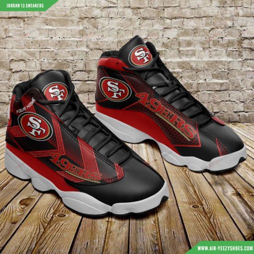 San Francisco 49ers Football Personalized Football Air JD13 Sneakers