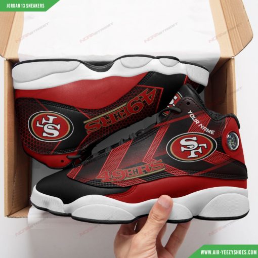 San Francisco 49ers Football Personalized Football Air JD13 Sneakers