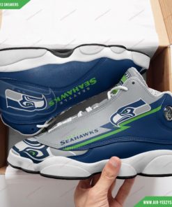 Seattle Seahawks Air Jordan 13 Custom Sneakers 5