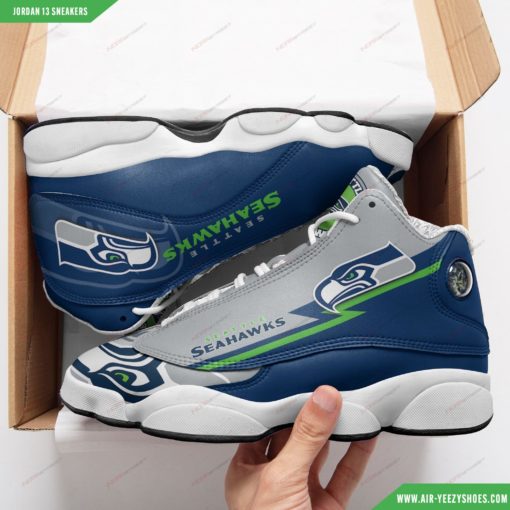 Seattle Seahawks Air Jordan 13 Custom Sneakers 5