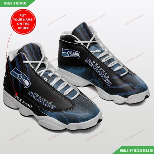 Seattle Seahawks Football Personalized Football Air JD13 Sneakers