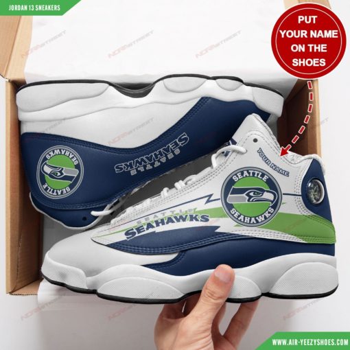 Seattle Seahawks Personalized Air JD13 Custom Sneakers