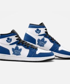 Toronto Maple Leafs Hockey Custom Air Jordan 1 High Sneakers
