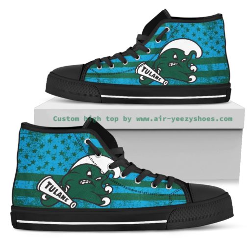 Tulane Green Wave Canvas High Top Shoes