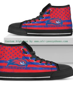 UMass Lowell River Hawks Canvas High Top Shoes