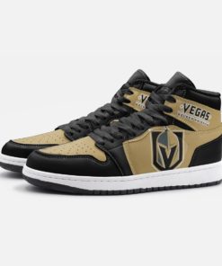 Vegas Golden Knights Custom Jordan 1 High Sneakers