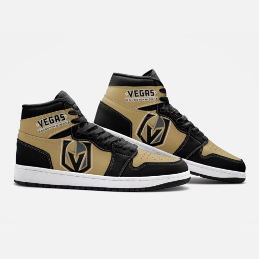 Vegas Golden Knights Custom Jordan 1 High Sneakers