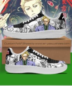Yoshikage Kira Sneakers Manga Style JoJo's Air Force Shoes