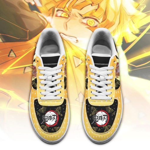 Zenitsu Sneakers Custom Demon Slayer Air Force Shoes