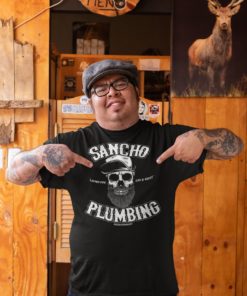 Sancho Plumbing Co. Vintage Greaser T-Shirt / Front & Back Print