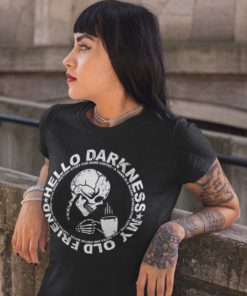 Hello Darkness My Old Friend Coffee Skull T-Shirt