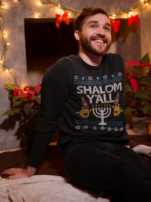 Shalom Y’all Ugly Sweater Chrismas Hanuukkah Sweatshirt
