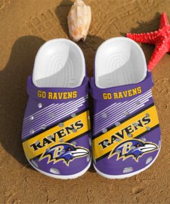 Baltimore Ravens Go Ravens Custom For Nfl Fans Crocs Clog Shoes