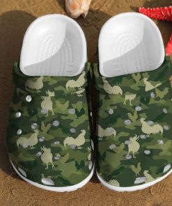 Camo Chicken Funny Comfortable Water For Summer Lover Gift Farm Animals Crocs Clog Shoes