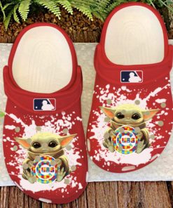 Chicago Cubs Baby Yoda Autism Crocs Clog Shoes