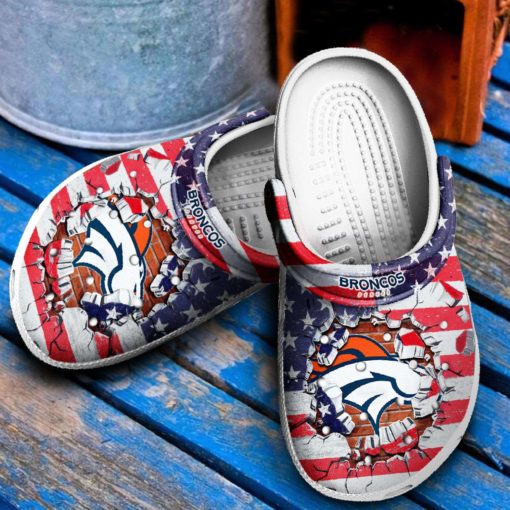 Denver Broncos Crocs Clog Shoes
