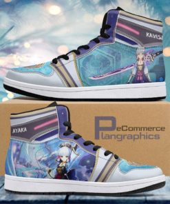 Kamisato Ayaka Genshin Impact Casual Anime Sneakers, Streetwear Shoe