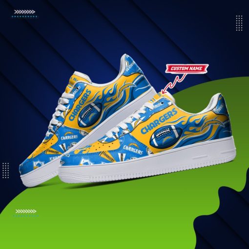 Los Angeles Chargers NFL Football Team Air Force Shoes Custom Sneakers