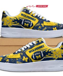 Michigan Wolverines NCAA Football Team Air Force Shoes Custom Sneakers