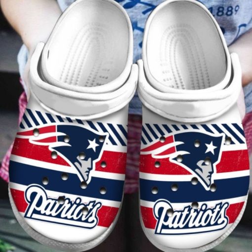New England Patriots Crocband Nfl Crocs Clog Shoes