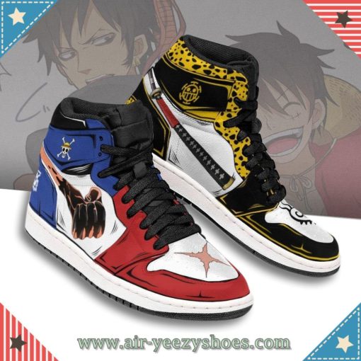 Luffy x Law Anime Shoes Custom One Piece Boot Sneakers