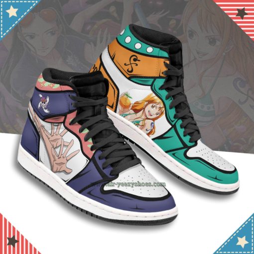 Nami x Nico Robin Anime Shoes Custom One Piece Boot Sneakers