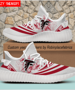 Atlanta Falcons YZ Boost White Sneakers