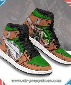 Attack On Titan Eren Yeager Anime JD 1 High Shoes Custom Boot Sneakers
