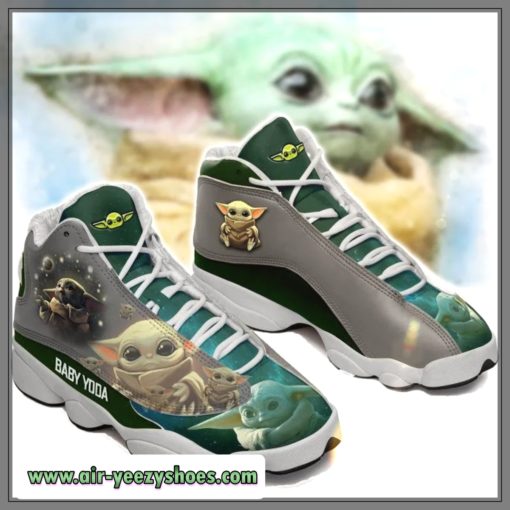 Baby Yoda From Star Wars Air Jordan 13 Shoes