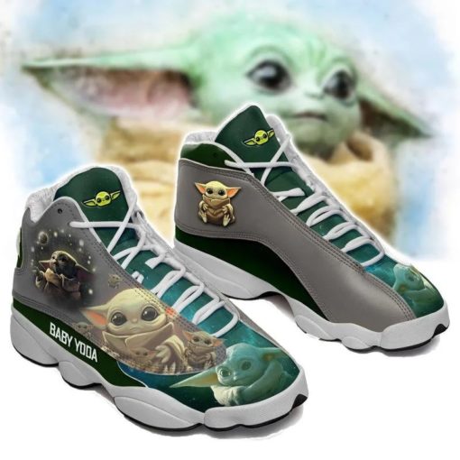 Baby Yoda From Star Wars Air Jordan 13 Shoes