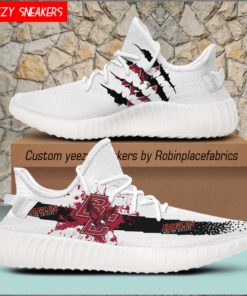 Boston College Eagles Yeezy Boost White Sneakers