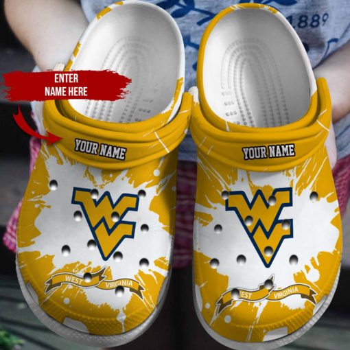 Personalized West Virginia Ncaa Crocs Clog Shoes