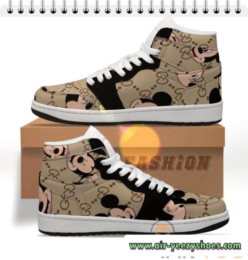 Funny Face Mickey Mouse Custom Sneakers Boots