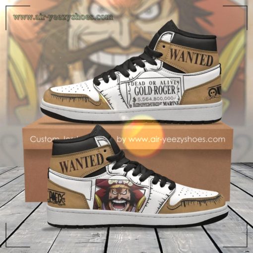 Gol D Roger Wanted Boot Sneakers Custom One Piece Anime Shoes – High Top Sneaker