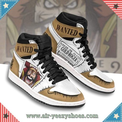 Gol D Roger Wanted Boot Sneakers Custom One Piece Anime Shoes – High Top Sneaker