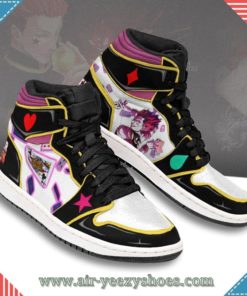 Hisoka Morow Shoes Custom Hunter x Hunter Black Anime Boot Sneakers