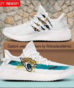 Jacksonville Jaguars YZ Boost White Sneakers