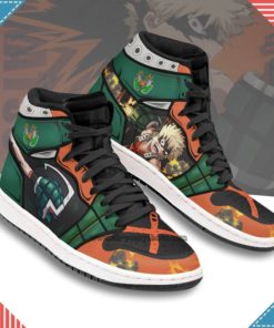 Katsuki Bakugo Shoes Custom My Hero Academia Anime Boot Sneakers Grenade