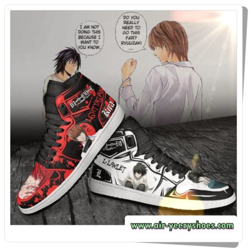 Light Yagami And L Lawliet Death Note Anime Air Jordan Shoes